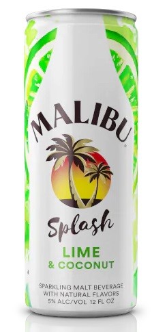 Malibu Splash Lime Coconut 4pk Cans Friar Tuck O