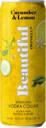 Beautiful Drinks - Cucumber & Lemon Vodka (4 pack 12oz cans) (4 pack 12oz cans)